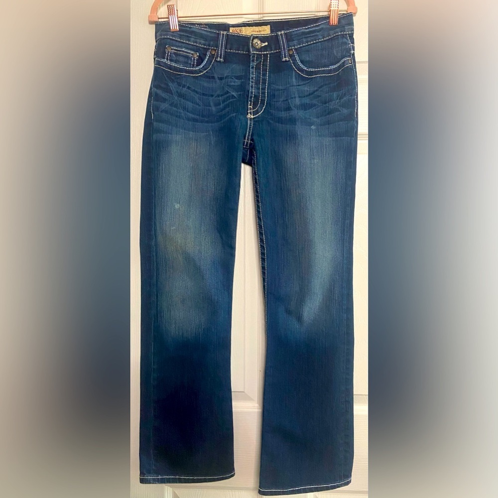 BKE Drew Boot Women's Denim Jeans Blue Mid Rise Stretch Bootcut Size 28x29.5